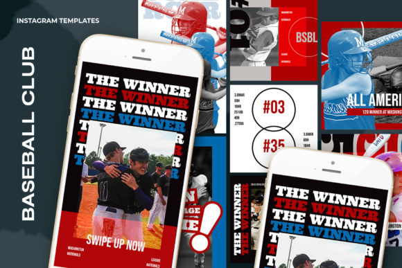 Baseball Club Instagram Templates for Professional Content Creation